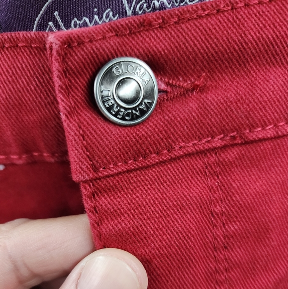 NEW! Gloria Vanderbilt Amanda Capri Dark Red (size 16) - Picture 5 of 7